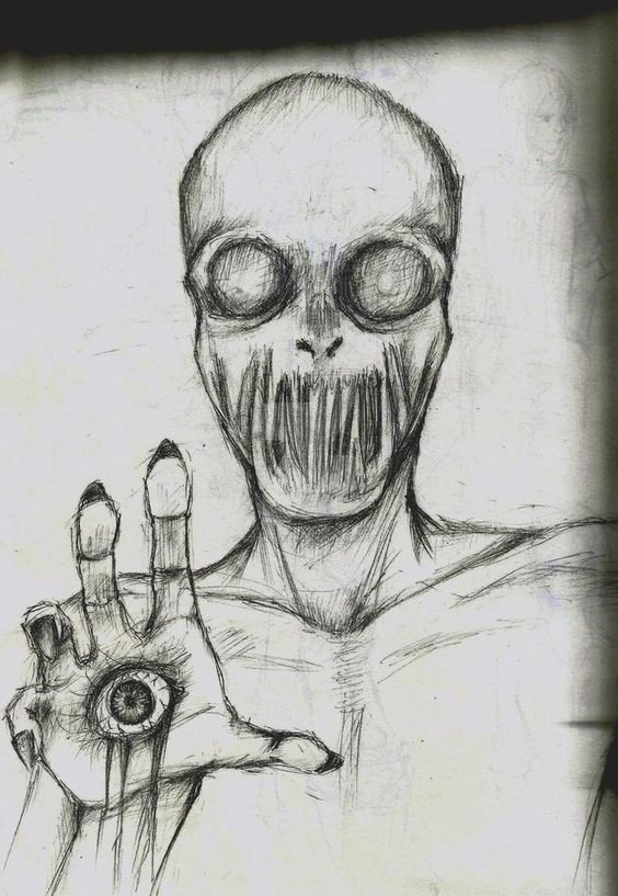 horror drawing pencil