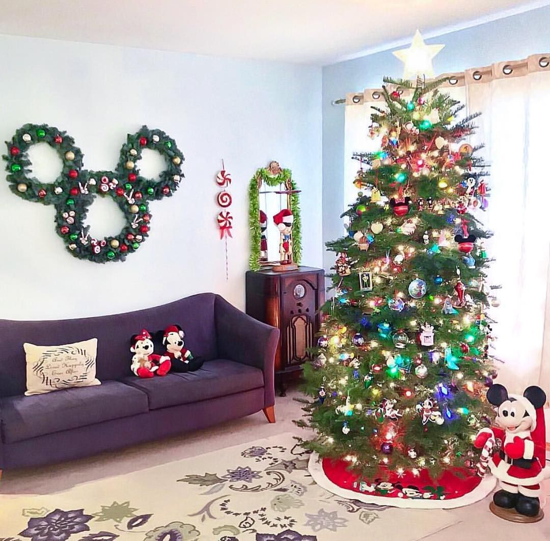 disney christmas home decor - disney christmas tree and living room decoration