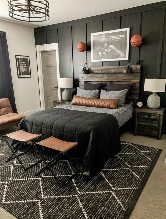 Basketball Bedroom Decor - Teen Boy's Basketball Room