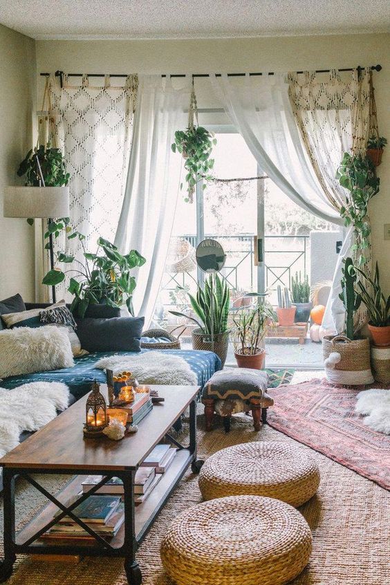 Bohemian Living Room Decor - Boho style living room