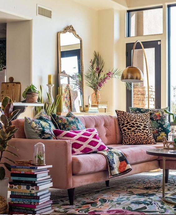 Bohemian Living Room Decor - Colorful boho living room