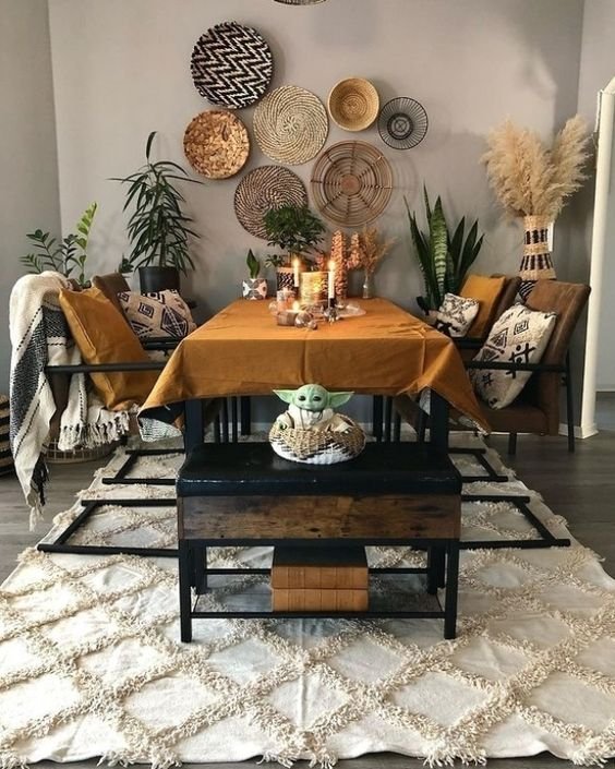 Boho Dining Room Wall Decor - Boho Kitchen Wall Decor Idea