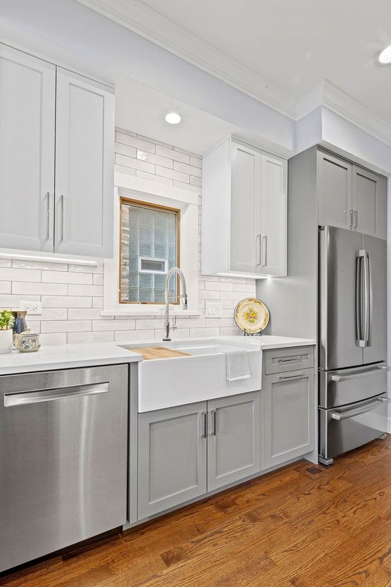 Grey Two Tone Kitchen Cabinets - Best two-tone kitchen cabinet color
