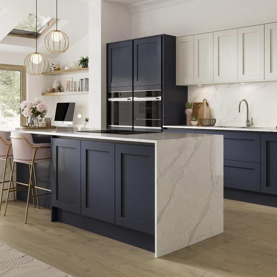 Two Tone Blue and White Kitchen Cabinets - Two-Toned Kitchen Cabinets Ideas to Transform Your Kitchen