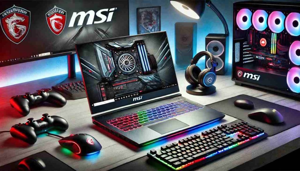 Customised MSI laptop with RGB lighting and performance upgrades