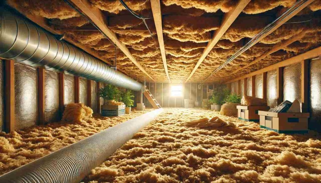 Clean and well-ventilated crawl space promoting home efficiency.