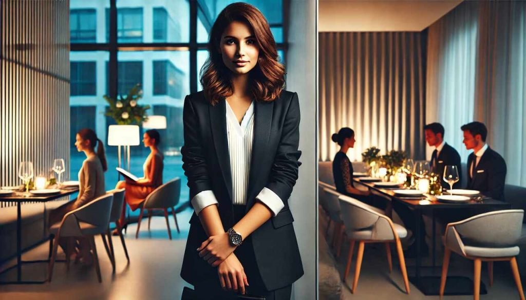 From Desk to Dinner: Versatile Fashion Pieces for the Modern Professional Woman Stylish professional woman in a versatile outfit transitioning from office to evening.