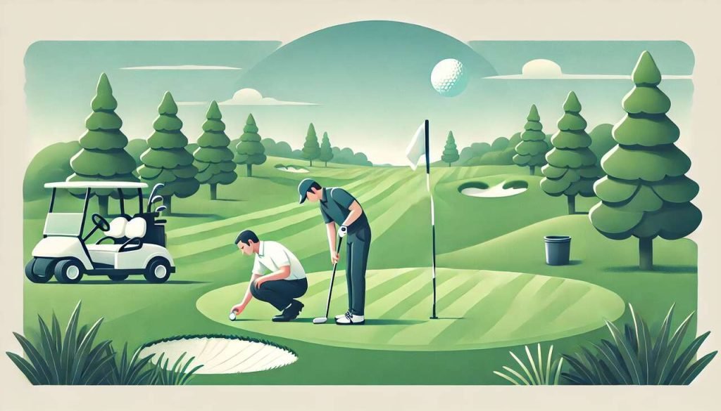 Golf Etiquette 101: Rules Every Player Should Know Golfer practicing proper etiquette on a well-maintained golf course.