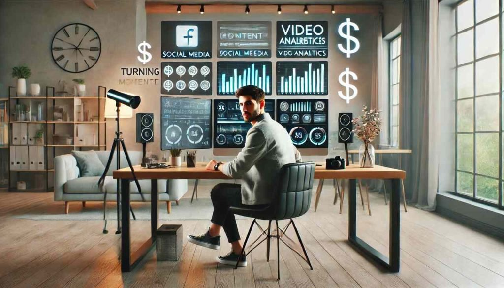 Monetize Your Influence: Turning Content into a Revenue Stream Influencer monetizing content through social media and analytics tools.