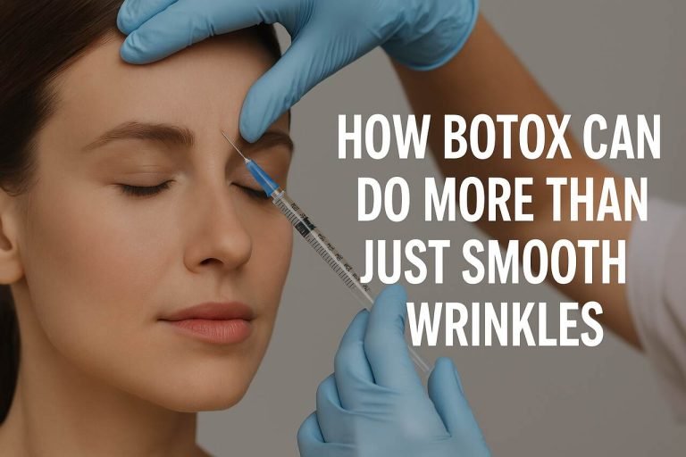 How Botox Can Do More Than Just Smooth Wrinkles Woman getting Botox injection for cosmetic and therapeutic purposes.