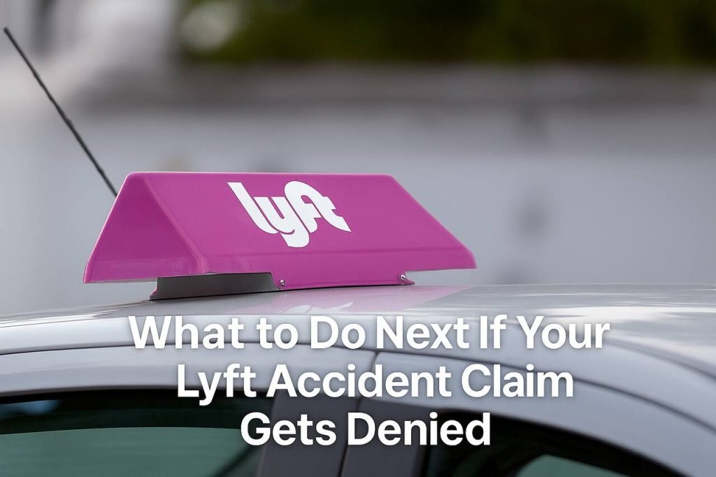 What to Do Next If Your Lyft Accident Claim Gets Denied Lyft sign on car roof representing denied accident claims
