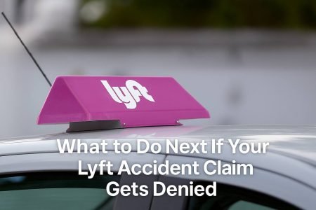 Lyft sign on car roof representing denied accident claims