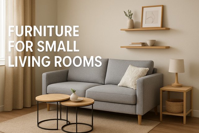 Compact and multifunctional furniture in a small living room