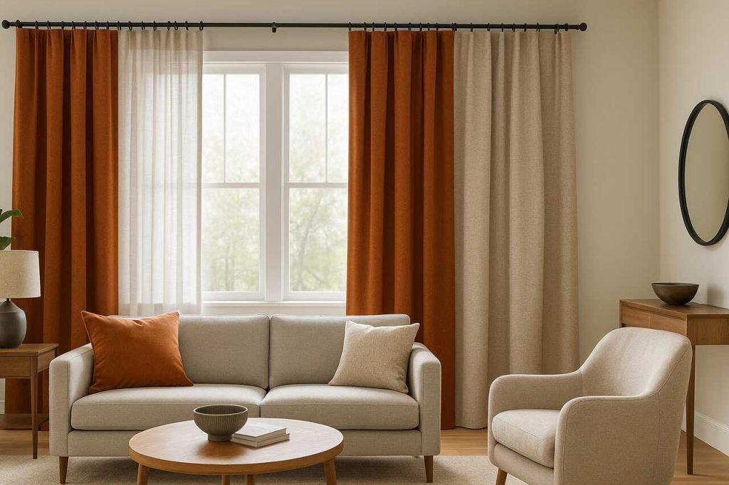 Creative Curtain Ideas for Living Room That Redefine Style and Comfort Creative living room curtain ideas with layered fabrics