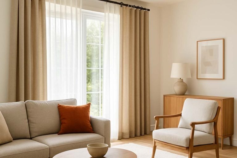 Living room curtains balancing style, comfort, and function