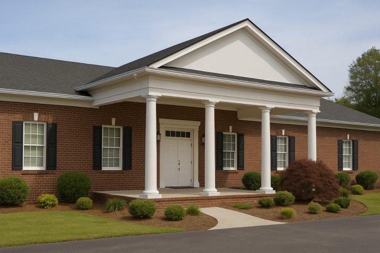henryhand funeral home obituaries:Complete Listing Henryhand Funeral Home exterior with columns and landscaped lawn