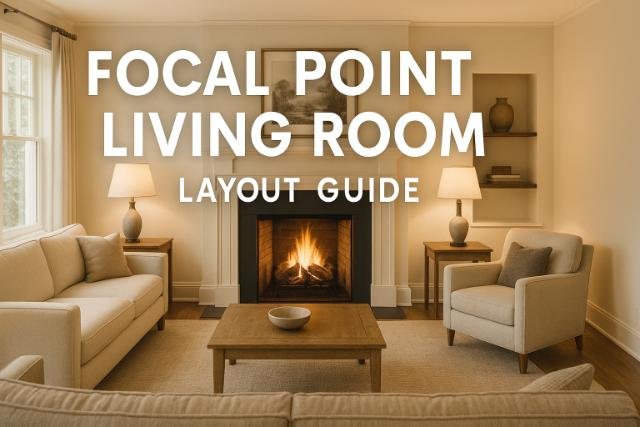 Living room with fireplace focal point and organized furniture layout.