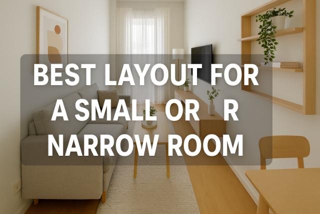 Best layout for a small or narrow room with space-saving furniture