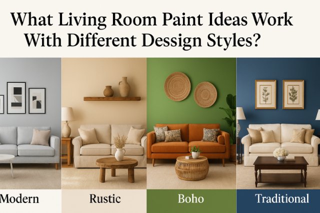Living room paint colors for different interior design styles