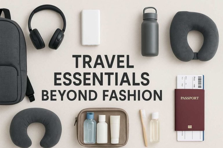 Travel Essentials Beyond Fashion – Ultimate Guide Travel essentials beyond fashion including gadgets, comfort gear, and personal items.