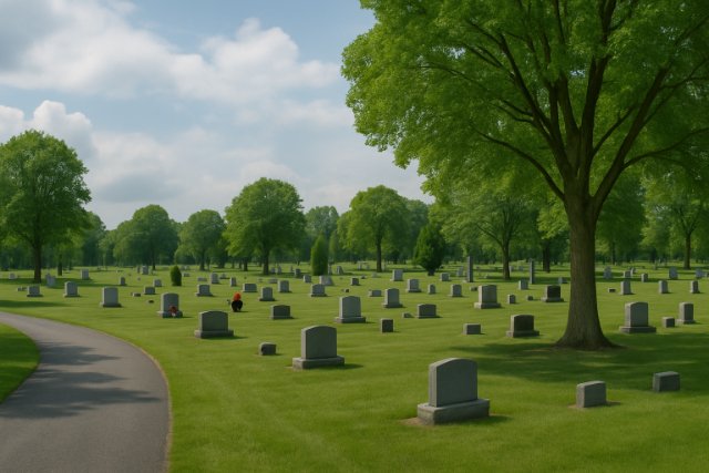 Sharpe Funeral Home Obituaries: Complete Listings & Submit an Obituary Peaceful cemetery with gravestones and trees at Sharpe Funeral Home.