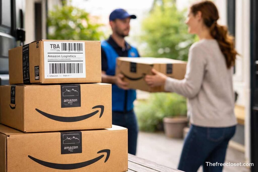 TBA package tracking Amazon logistics delivery boxes