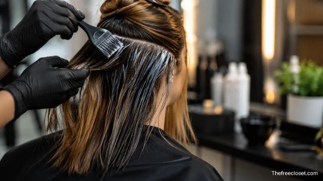 Protecting hair condition during the coloring process at a salon