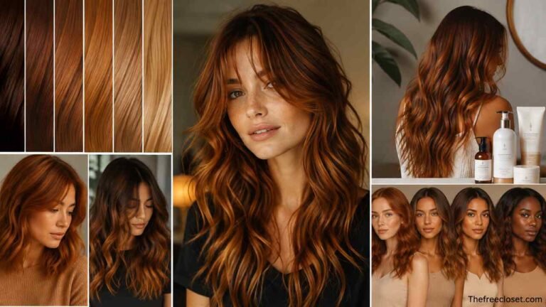 Amber hair color shades on different skin tones