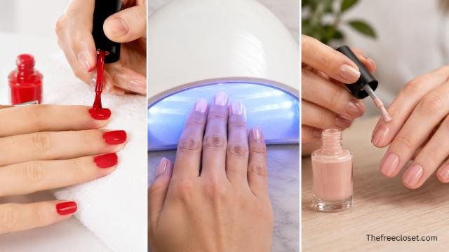 Shellac vs. gel nails vs. regular nail polish comparison