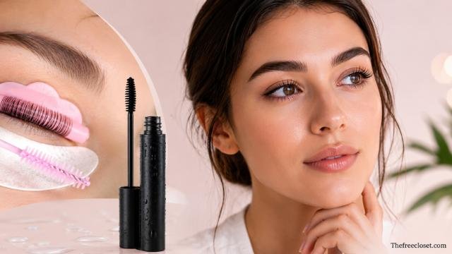 Woman wearing waterproof mascara with a lash lift