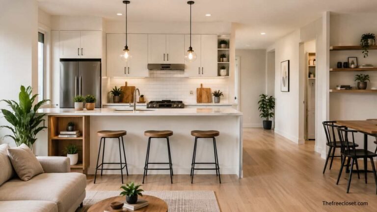 Modern small open kitchen design with a bright, spacious layout